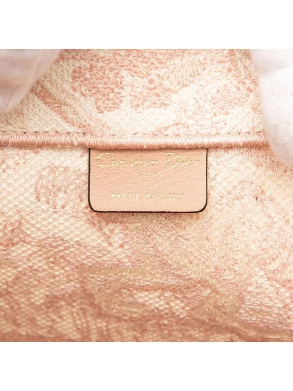 Dior Toile de Jouy Reverse Embroidery Book Tote Pink Canvas - Picture 5 of 6